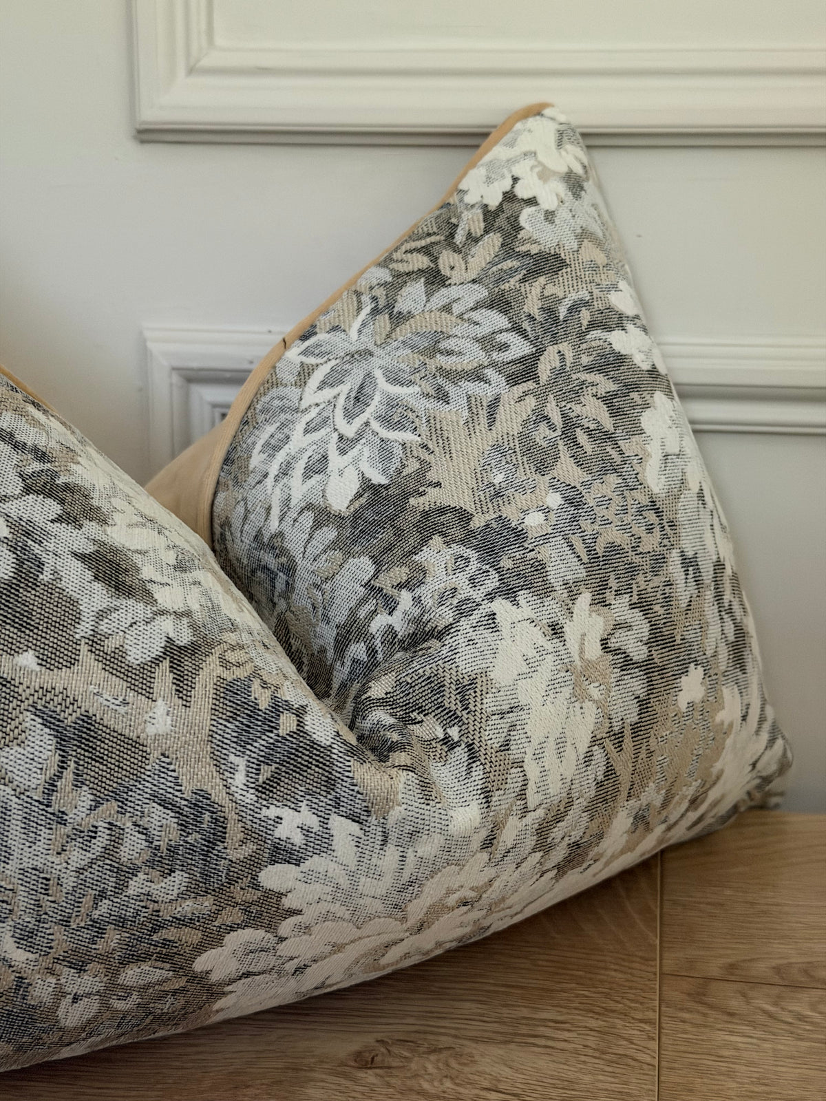 Beige Piped Floral