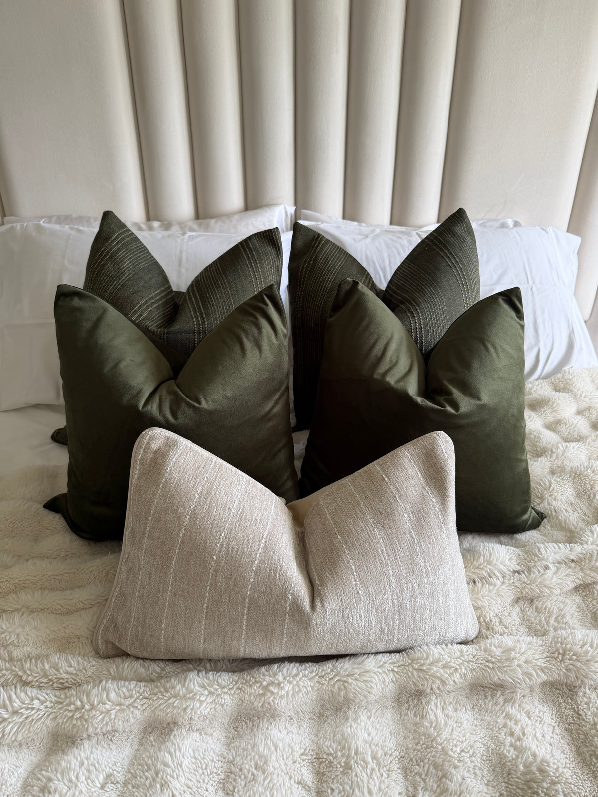 Olive Green and Beige Collection