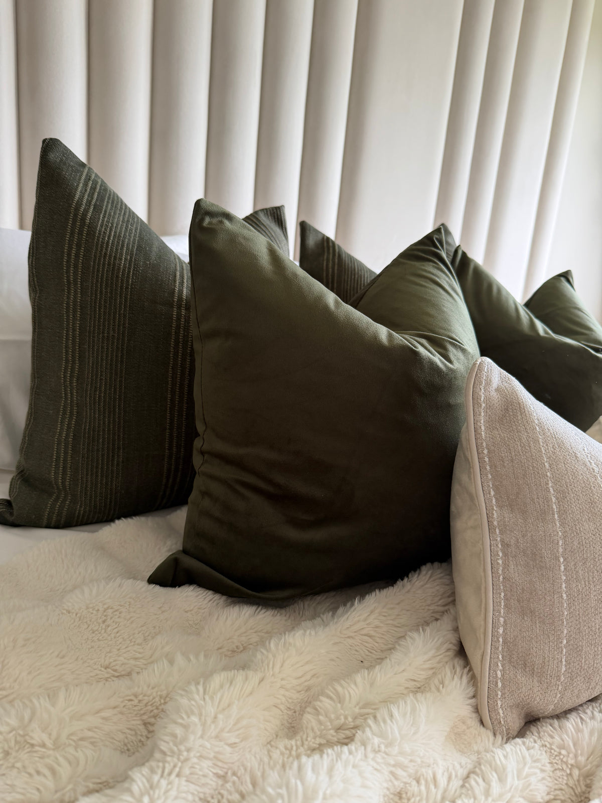 Olive Green and Beige Collection