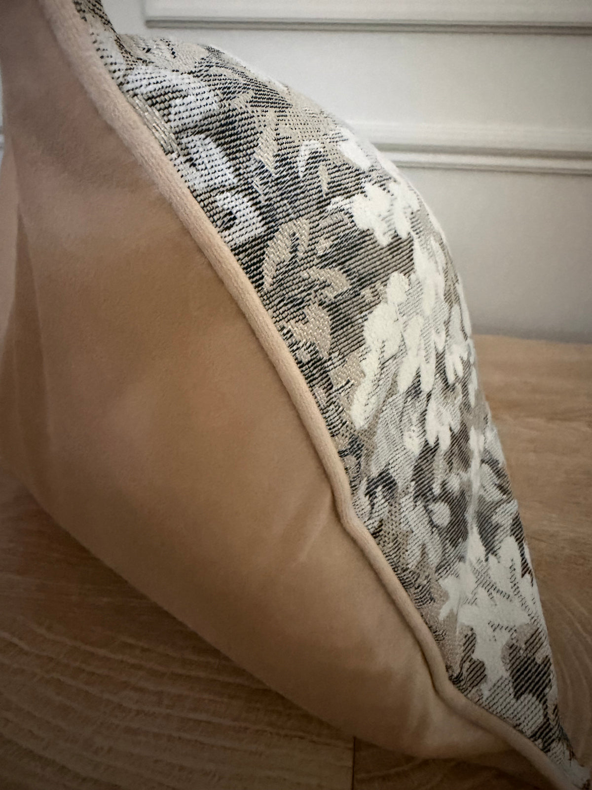 Beige Piped Floral