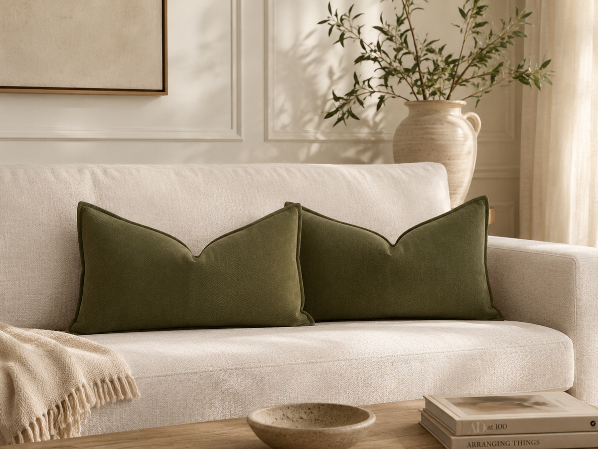 Cottesmore Herringbone Dark Olive Green