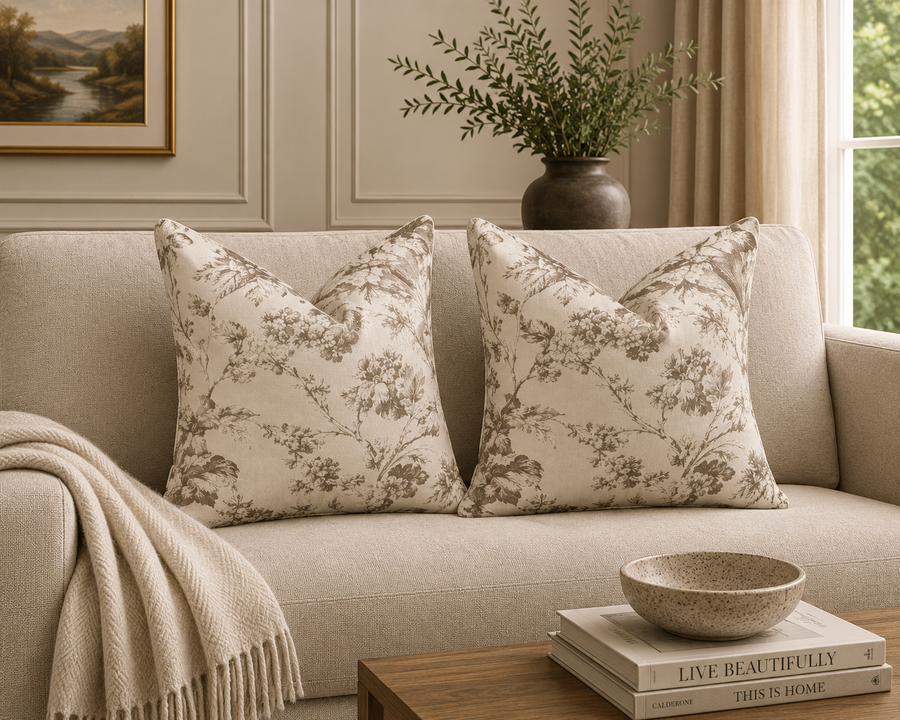 Vintage Brown Floral