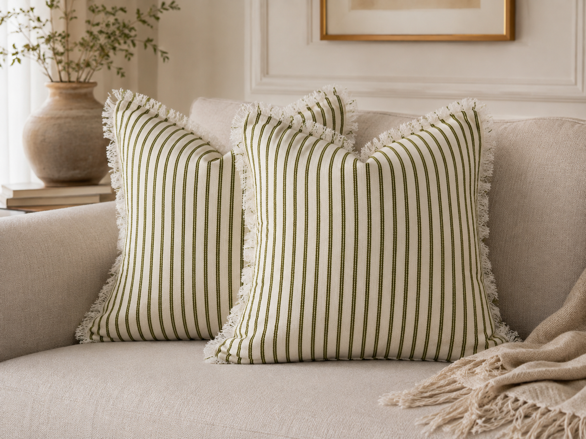 Harbour Striped Olive Green