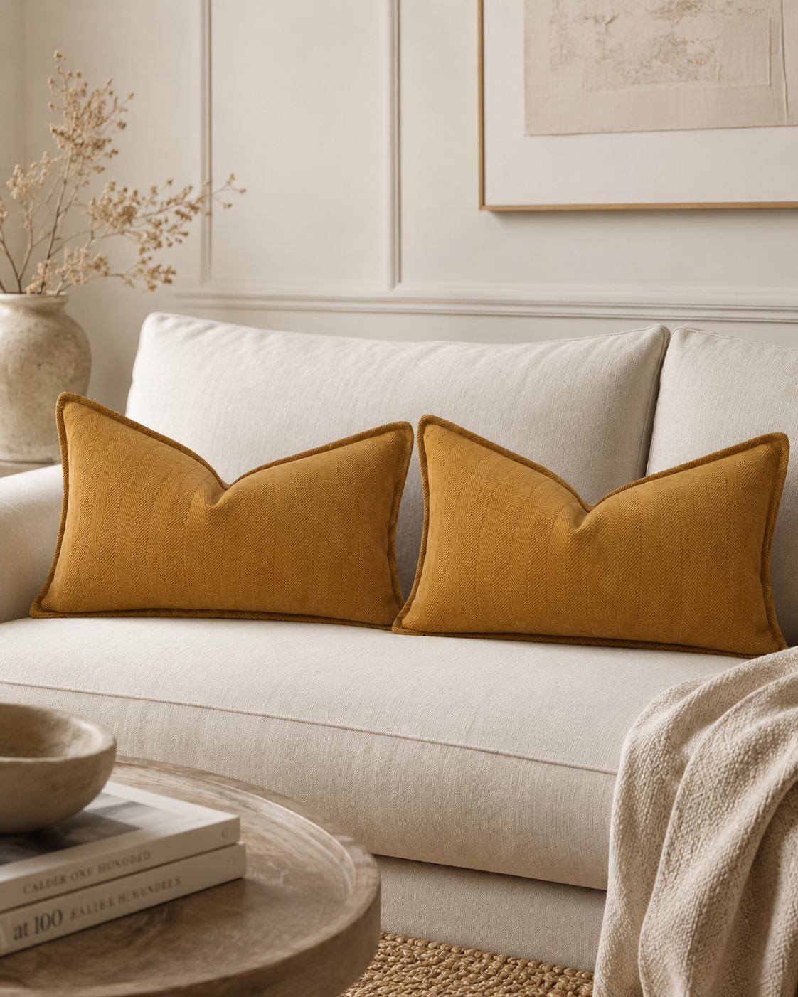 Cottesmore Herringbone Mustard Yellow