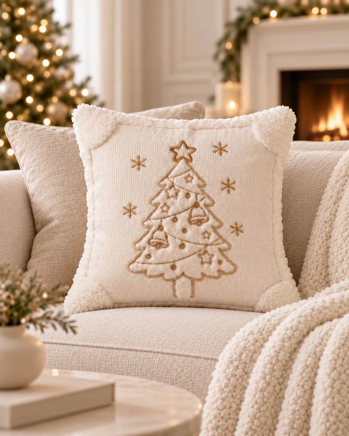 Cream & Gold Christmas Tree